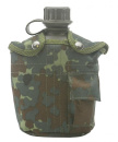 US-Feldflasche (1L) mit Tasche, flecktarn